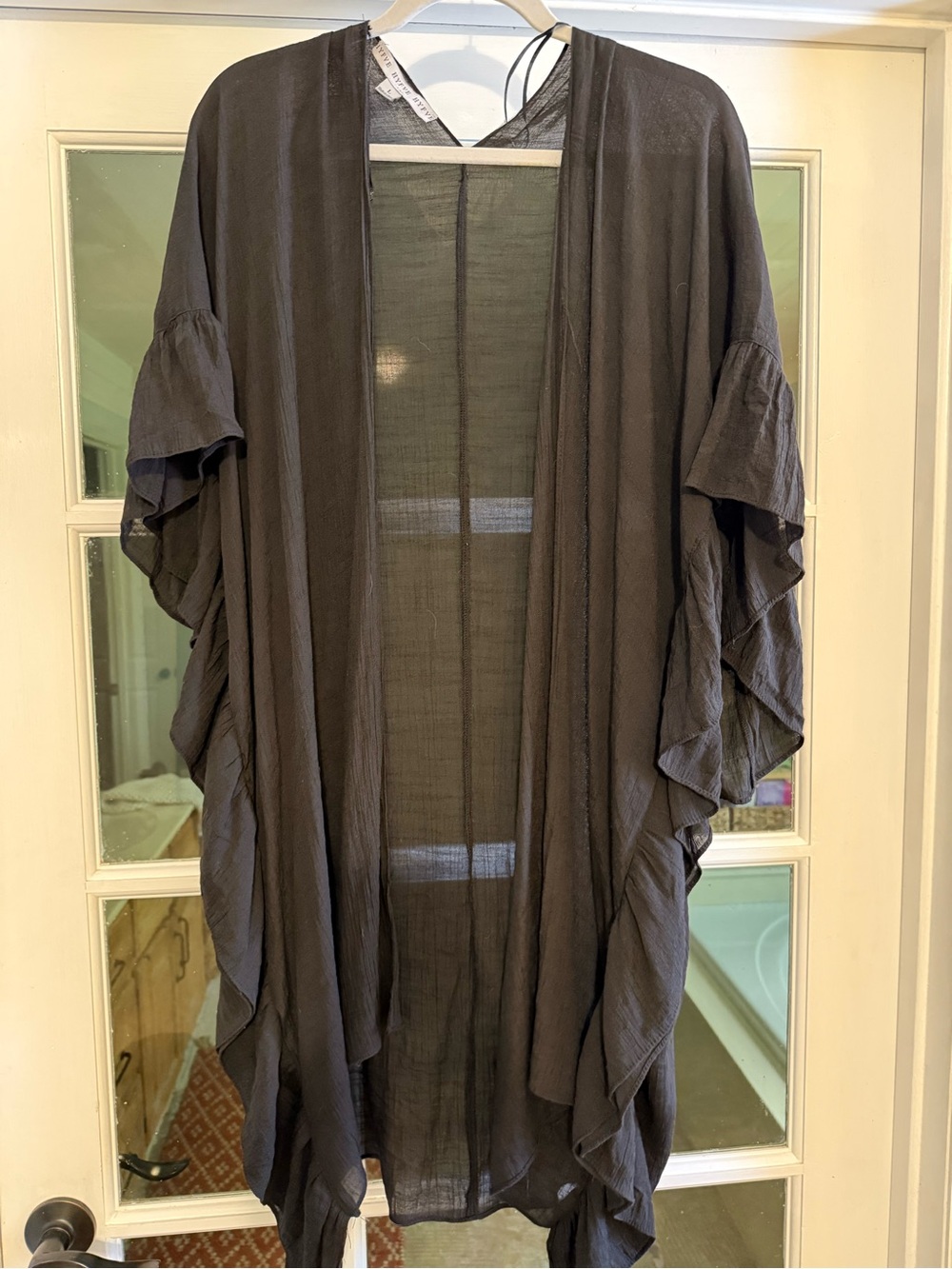 VINTAGE STYLE HYFVE CHARCOAL RUFFLE DUSTER